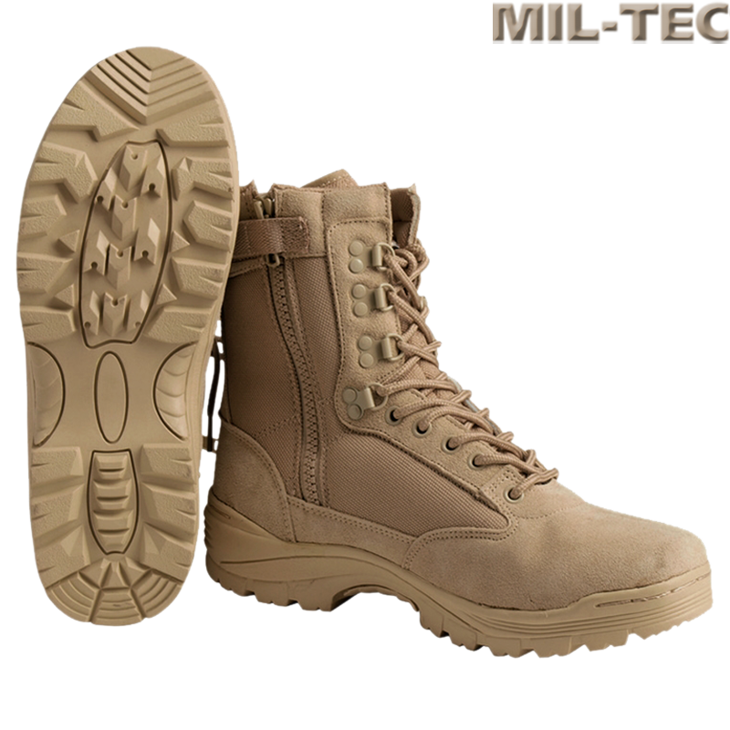 MIL-TEC - Chaussures tactiques avec ZIP YKK, désert