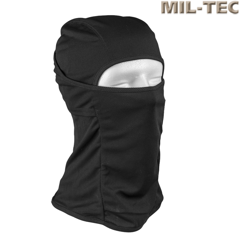 MIL-TEC - Cagoule Tactique Balaclava 1 Trou, Noir, 12110102