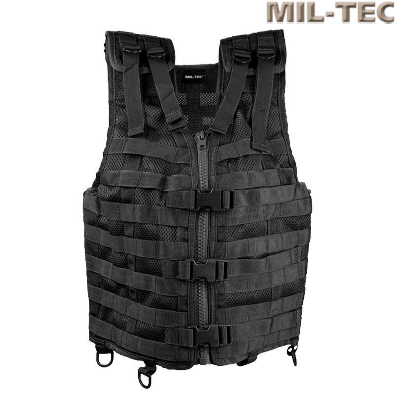 MIL-TEC - Gilet Tactique Modular System MOLLE, Noir