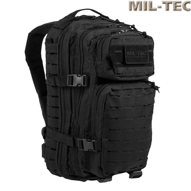 MIL-TEC - Sac de Transport ASSAULT, Version Laser Cut MOLLE/PALS, Noir