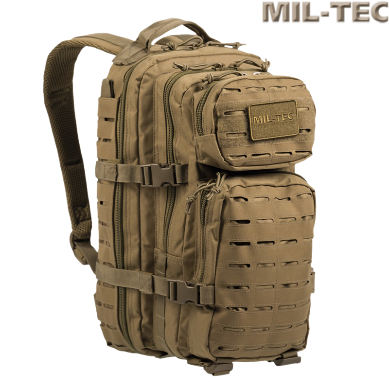 MIL-TEC - Sac de Transport ASSAULT, Version Small, Laser Cut MOLLE/PALS, Coyote