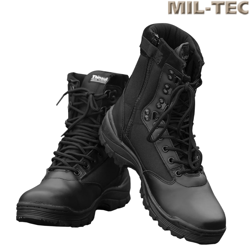 MIL-TEC - Chaussures tactiques avec ZIP YKK, noir