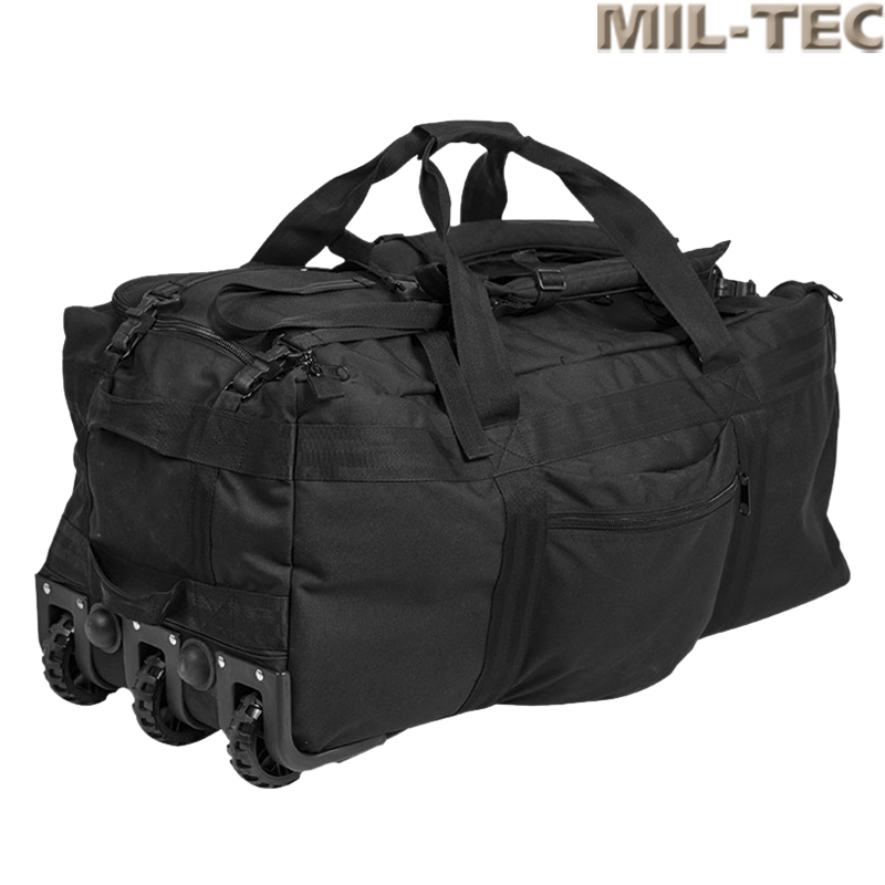 MIL-TEC - Sac de transport COMMANDO avec roulettes, noir