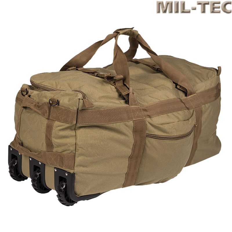 MIL-TEC - Sac de transport COMMANDO avec roulettes, Coyote