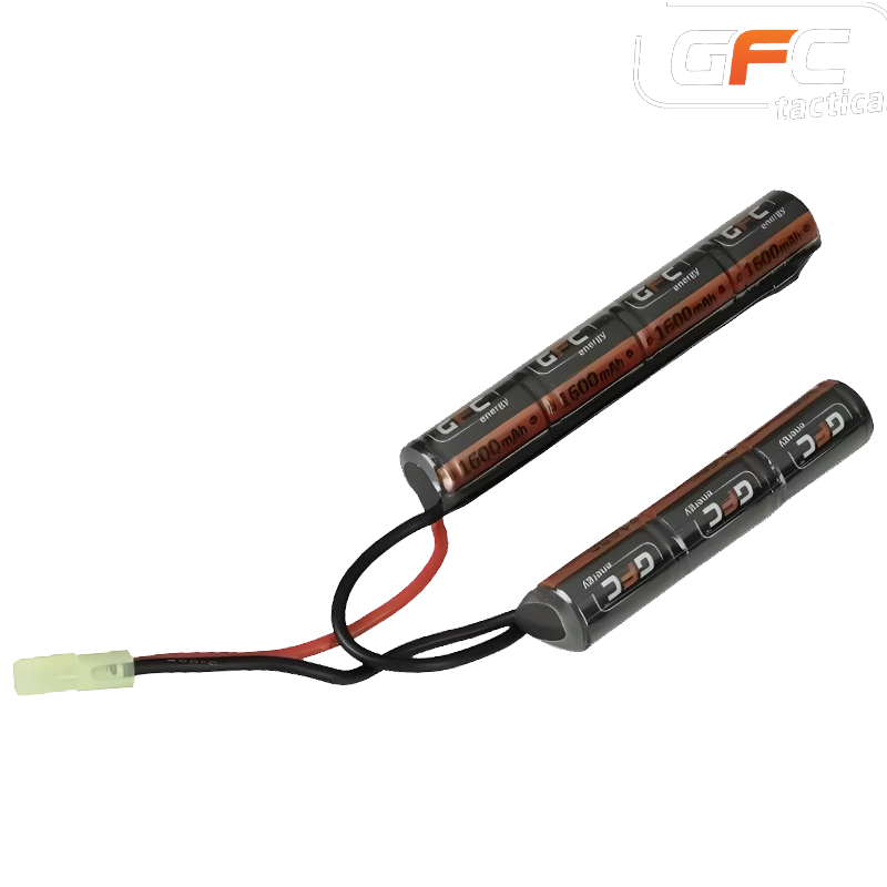 GFC ENERGY - Batterie NiMH 8,4v 1600mAh Type CQBR, Double Stick pour AEG