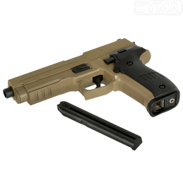 CYMA - Réplique de poing CM.122, P226, Tan AEP airsoft