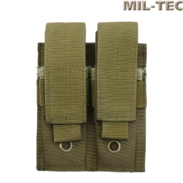 MIL-TEC - Poche double pour chargeur pistolet MOLLE, Olive Drab