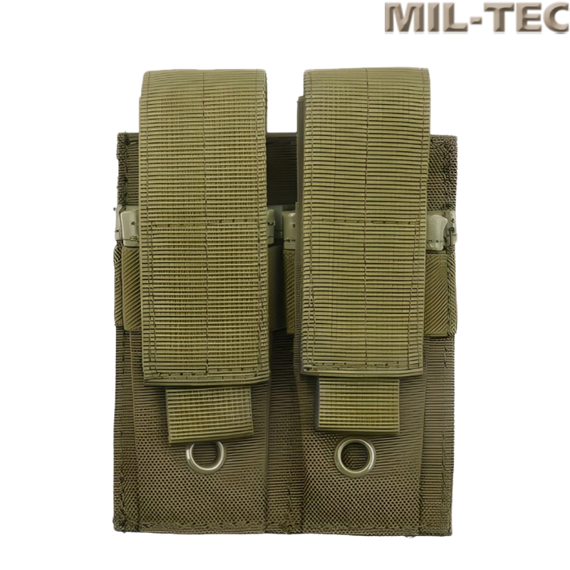 MIL-TEC - Poche double pour chargeur pistolet MOLLE, Olive Drab