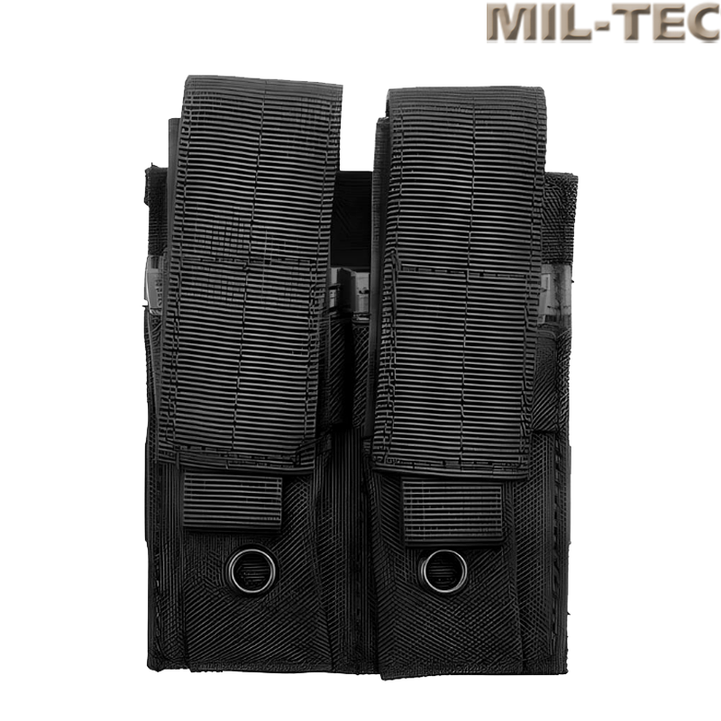 MIL-TEC - Poche double pour chargeur pistolet MOLLE, noir