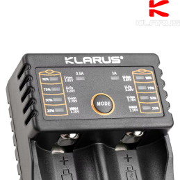 Klarus - Chargeur de batterie K2 Li-Ion, NiCd, NiMH, LiFe