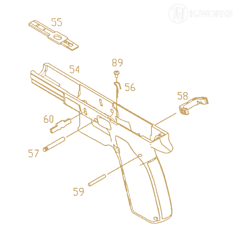 KJ Works - Slide lock (OEM) part n°60 pour KP-13