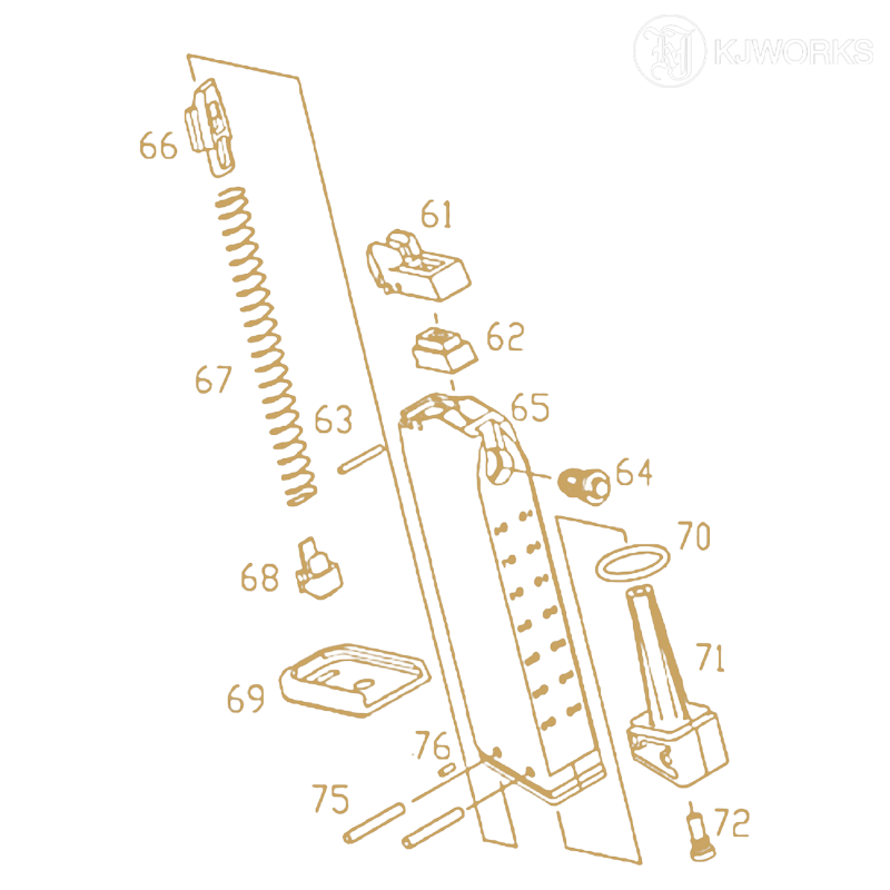 KJ Works - Magazine base plate (OEM) part n°69 pour KP-13