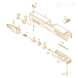 KJ Works - Rear sight (OEM) part n°3 pour KP-13