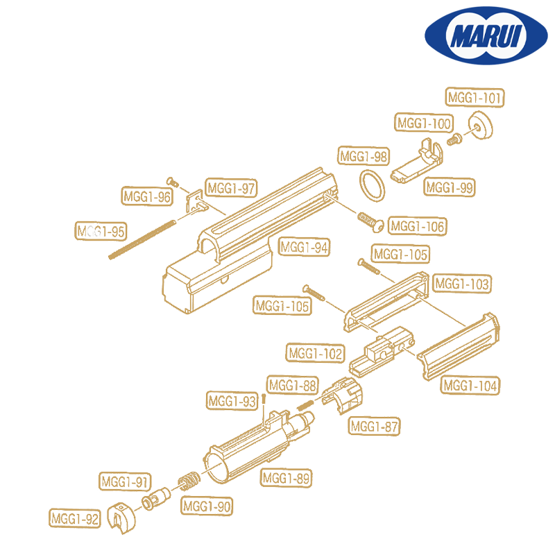 Tokyo Marui - Piston part MGG1-99 (OEM) pour MP7 GBBR