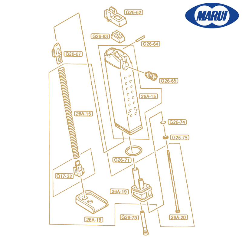 Tokyo Marui - Magazine base G26A-19 (OEM) pour G17, G18C, G34