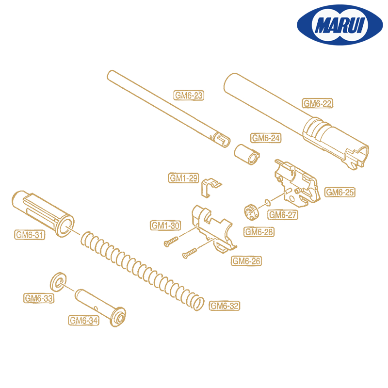 Tokyo Marui - Recoil spring cap GM6-31 (OEM) pour 1911 MARK IV S70