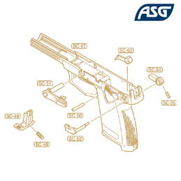 ASG - Magazine release SC-48 (OEM) pour MK23 STTI, ASG