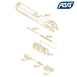 ASG - Nozzle spring SC-6 (OEM) pour MK23 STTI, ASG