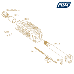 ASG - Charging handle spring B021-1 (OEM) pour Scorpion EVO 3 A1