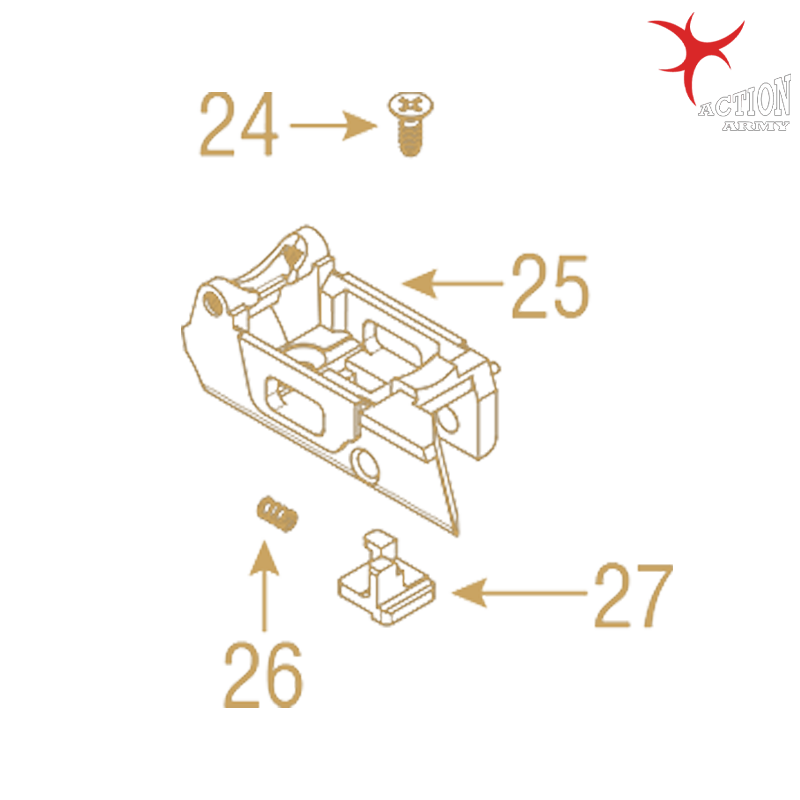 Action Army - Trigger housing, AAP-25, pour AAP-01