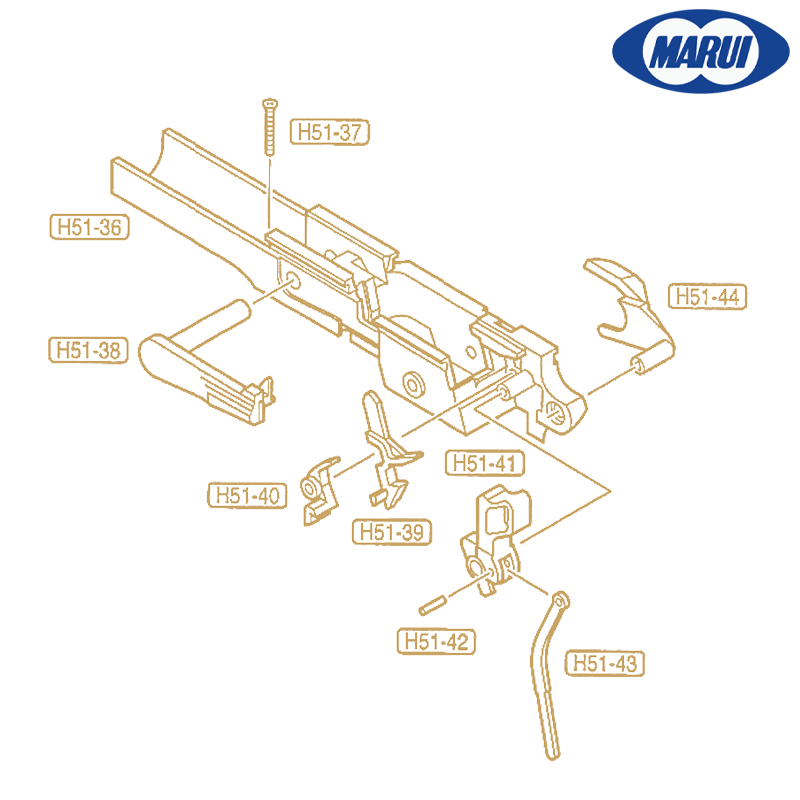 Tokyo Marui - Hammer strut H51-43 (OEM) pour Hi-capa 5.1, 4.3, Gold Match, D.O.R