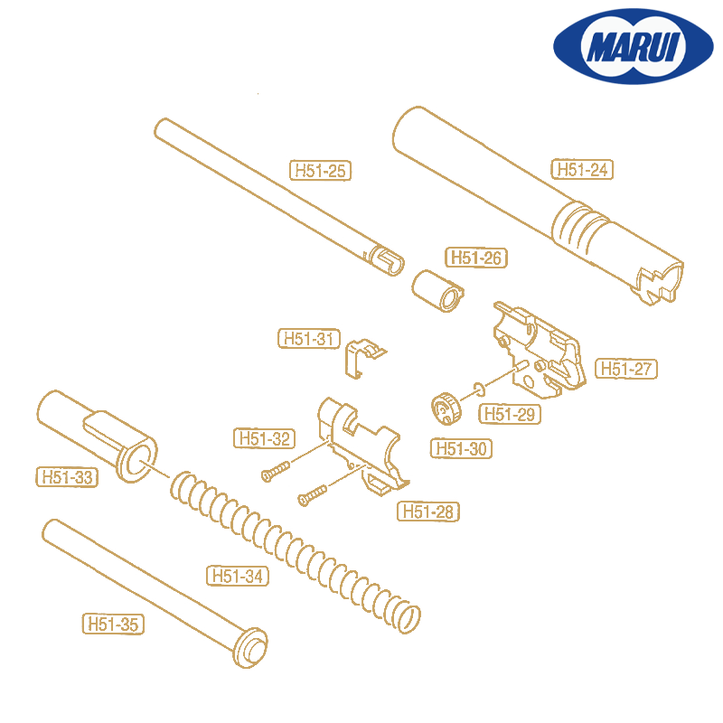 Tokyo Marui - Recoil spring guide plug H51-33 (OEM) pour Hi-capa 5.1