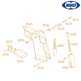 Tokyo Marui - Pistol grip screws H51-58 (OEM) pour Hi-capa