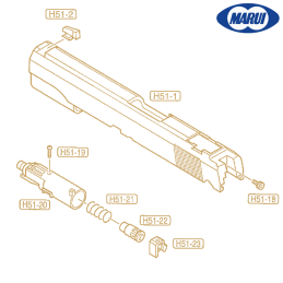 Tokyo Marui - Front sight GOLD-2 (OEM) pour Hi-capa 5.1 Gold Match