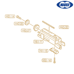 Tokyo Marui - Cylinder spring H43-35 (OEM) pour Hi-capa 5.1, 4.3