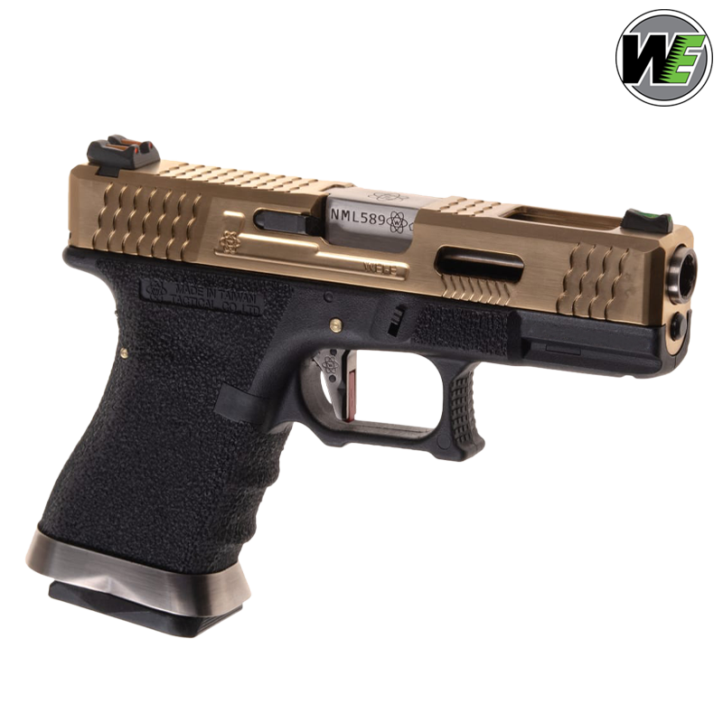 WE - Réplique G-FORCE 19 GBB, Green Gas, Blowback, Gold