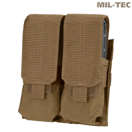 Mil-Tec - Poche double pour chargeur M4, MOLLE, Dark Coyote