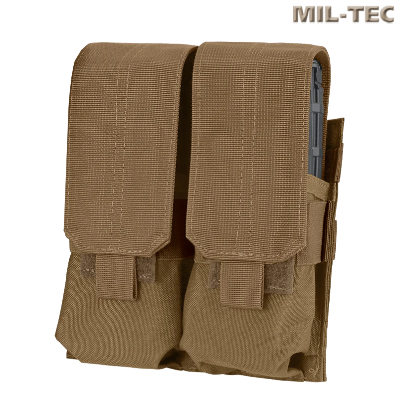 Mil-Tec - Poche double pour chargeur M4, MOLLE, Dark Coyote Mil-Tec - Poche double pour chargeur M4, MOLLE, Dark Coyote