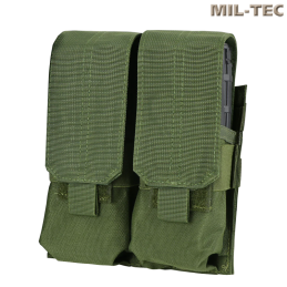 Mil-Tec - Poche double pour chargeur M4, MOLLE, Olive Drab