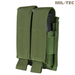 Mil-Tec - Poche double pour chargeur pistolet, MOLLE, Olive Drab