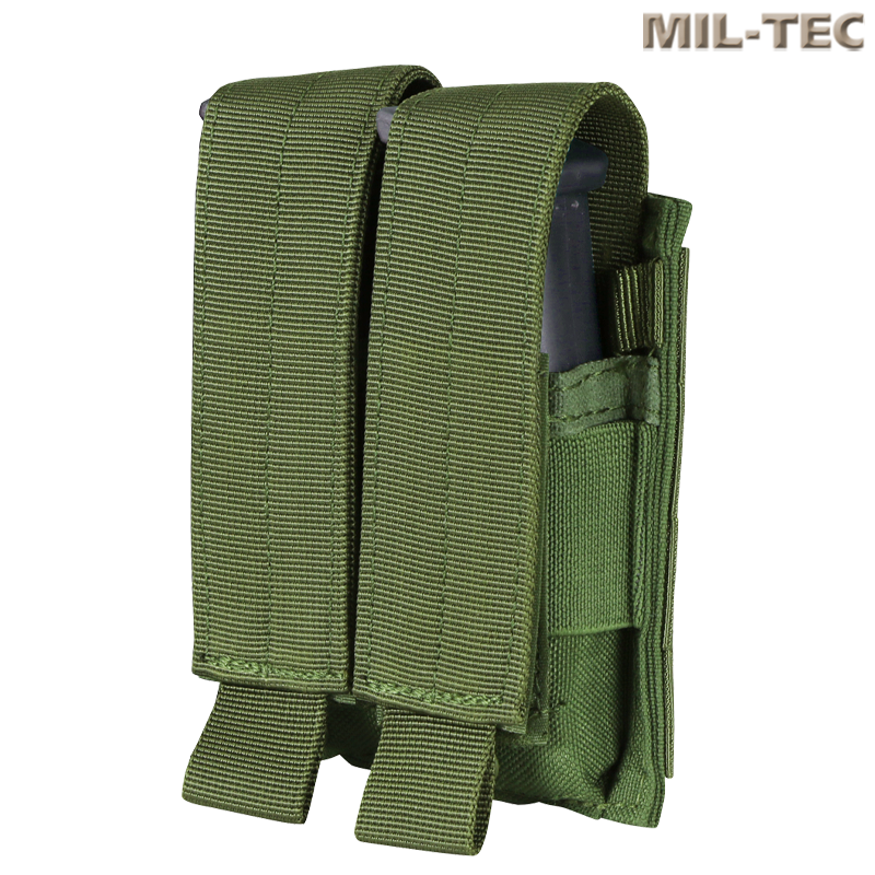 Mil-Tec - Poche double pour chargeur pistolet, MOLLE, Olive Drab Mil-Tec - Poche double pour chargeur pistolet, MOLLE, Olive Drab