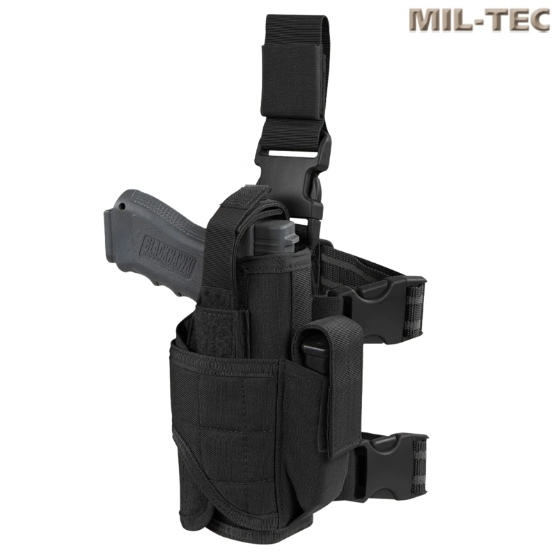 Mil-Tec - Holster de Cuisse réglable, noir Mil-Tec - Holster de Cuisse réglable, noir
