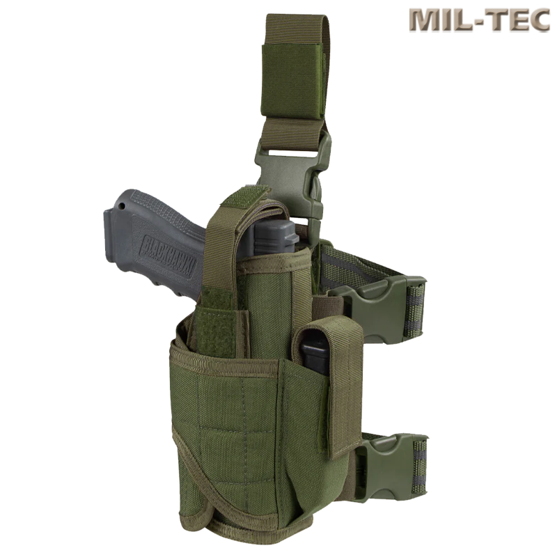 Mil-Tec - Holster de cuisse réglable, Olive Drab Mil-Tec - Holster de cuisse réglable, Olive Drab