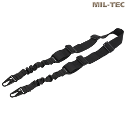 Mil-Tec - Sangle tactique bungee, 2 points, noir