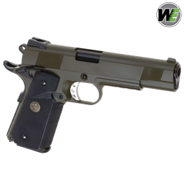 WE - Réplique 1911 MEU Tactical, Green Gas, Blowback, Olive Drab