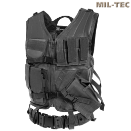 Mil-Tec - Gilet tactique USMC avec ceinture, noir