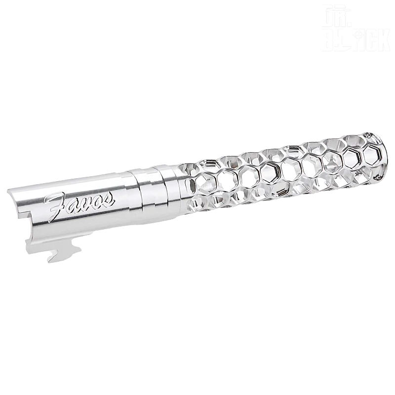 Dr.Black - Outer barrel "Favos" pour Hi-capa 5.1, chromé Dr.Black - Outer barrel "Favos" pour Hi-capa 5.1, chromé