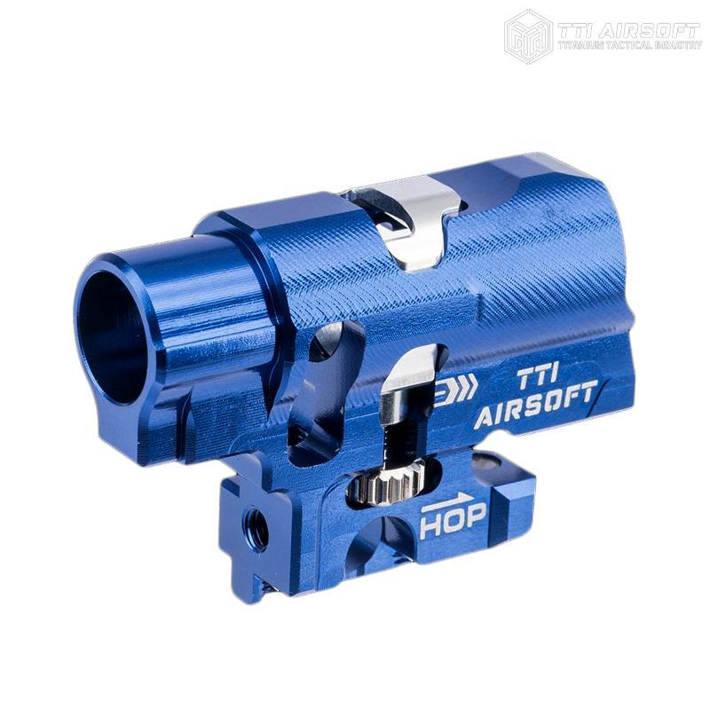 TTI Airsoft - Chambre hop-up TDC Infinity pour Hi-capa, bleu TTI Airsoft - Chambre hop-up TDC Infinity pour Hi-capa, bleu