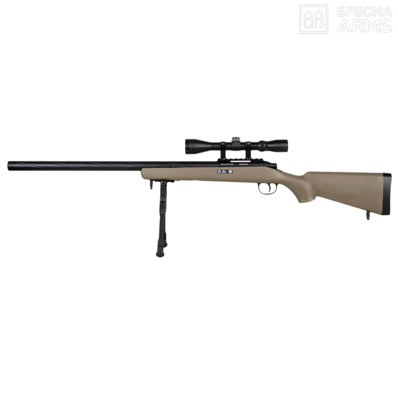 Specna Arms by Wellpro - Réplique sniper SA-S12 Edge™, pack complet, tan