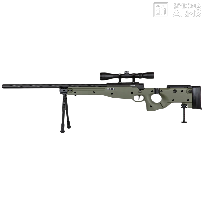 Specna Arms by Wellpro - Réplique sniper SA-S14 Edge™, pack complet, olive