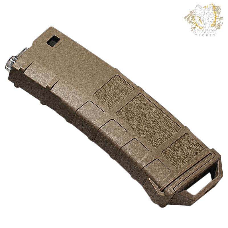 Amarok - Chargeur mid-cap 250 billes, type B, pour M4, Dark Earth Amarok - Chargeur mid-cap 250 billes, type B, pour M4, Dark Earth