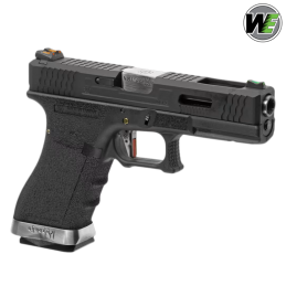 WE - Réplique G-Force 17, blowback, Green Gas, Noir, Canon chromé