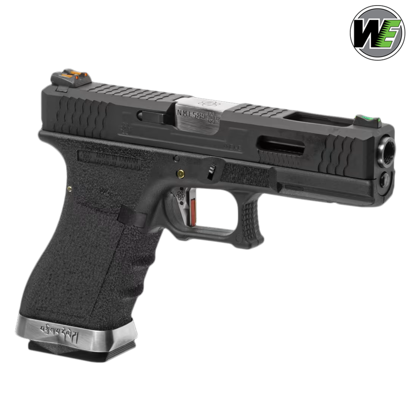 WE - Réplique G-Force 17, blowback, Green Gas, Noir, Canon chromé