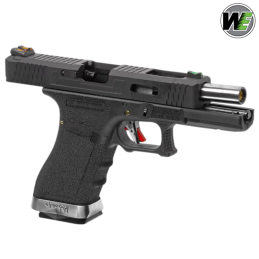 WE - Réplique G-Force 17, blowback, Green Gas, Noir, Canon chromé
