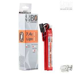 BO Energy - Batterie LiPo 7,4v 1300mah, 25C, 2 sticks, Cranestock, tamiya