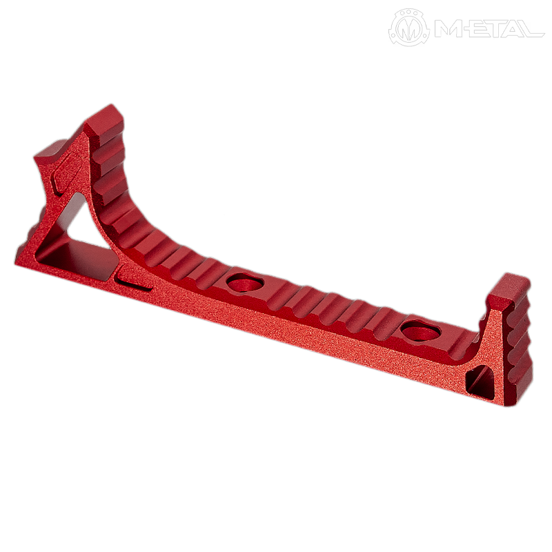 METAL - Poignée angulaire link curved CNC M-Lok, rouge